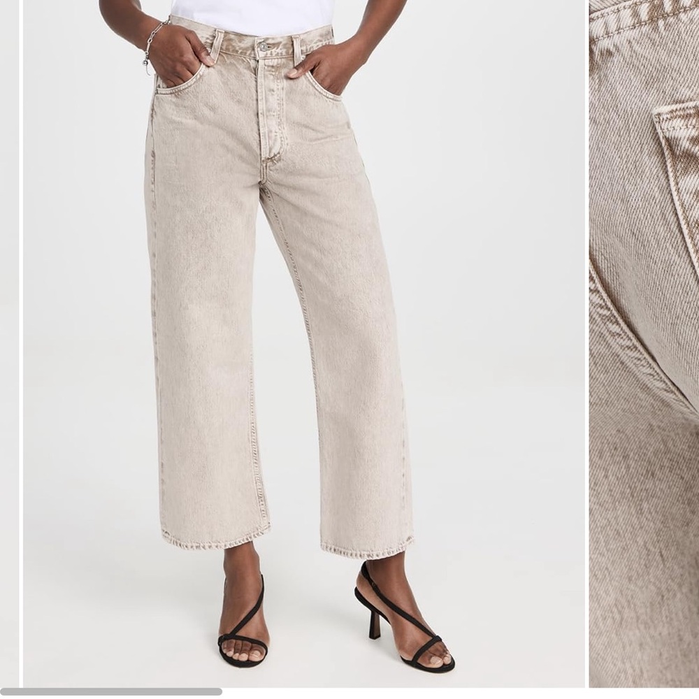 Citizens Of Humanity Light Beige Flare Jeans